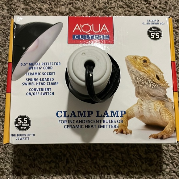 Clamp lamp for reptiles never used just opened